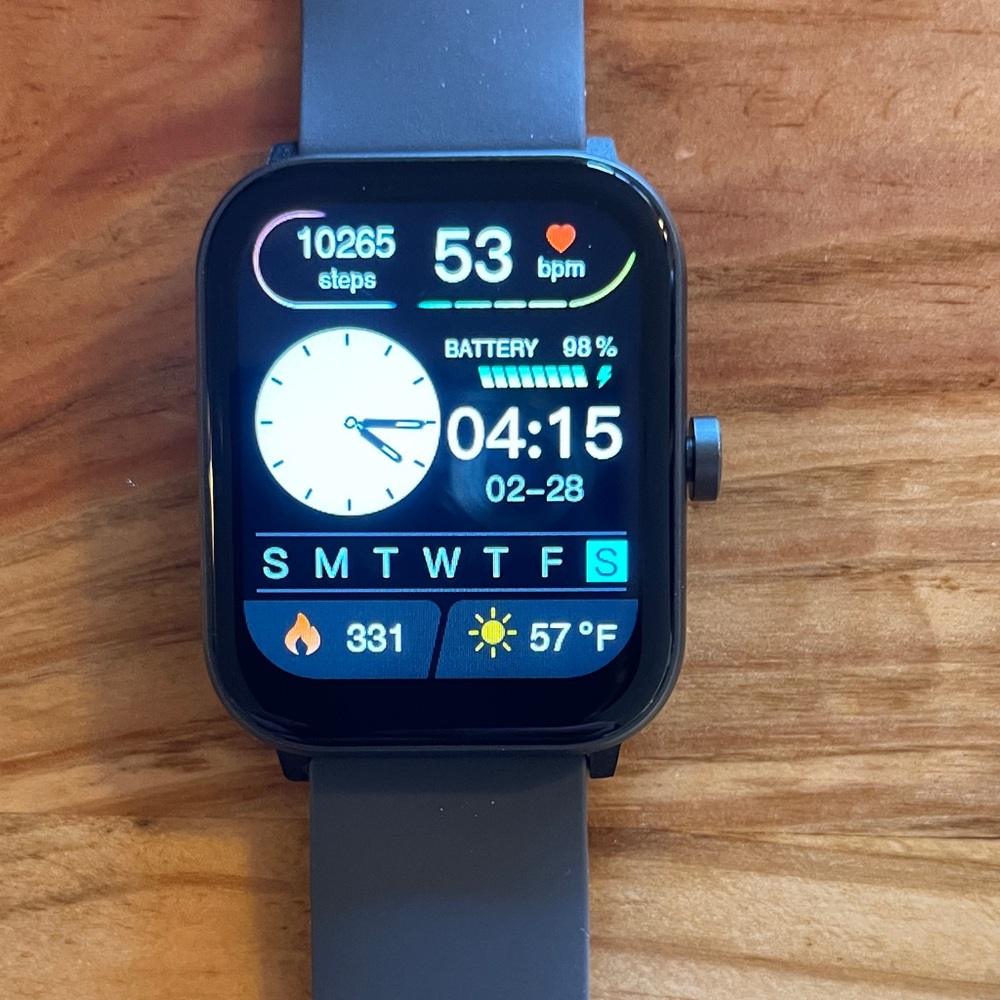 Advanced Black Smartwatch with Health Monitoring